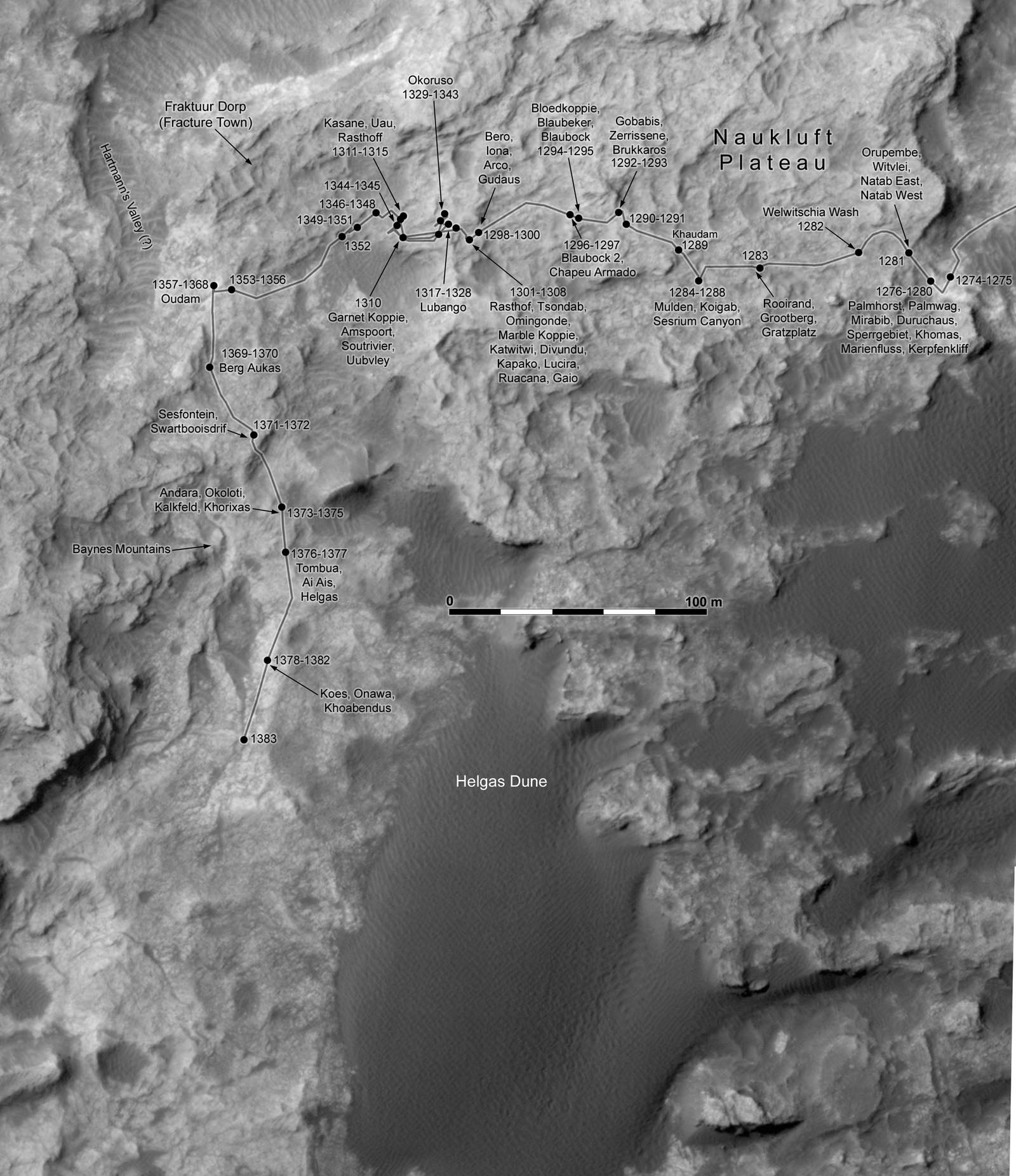MARS: CURIOSITY u krateru  GALE Vol II. Index